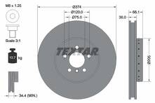 Тормозной диск Textar  92266025