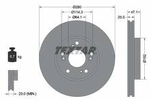 Тормозной диск Textar 92252503 для Honda Civic 10 пок. / 5D / хэтчбек