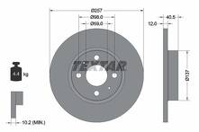 Тормозной диск Textar 92236703 для Fiat Panda 3 пок.
