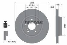 Тормозной диск Textar 92176203 92176203