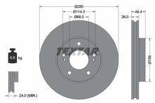 Тормозной диск Textar 92179003 для Nissan Maxima 4 пок. / A32