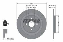 Тормозной диск Textar 92161903 для Toyota Yaris 2 пок. / рестайлинг
