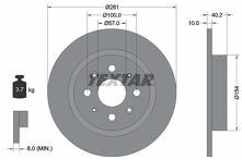 Тормозной диск Textar 92162200 для Kia Shuma 1 пок. / хэтчбек