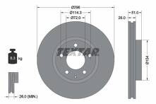 Тормозной диск Textar 92148100 для Mazda MPV 2 пок. / рестайлинг