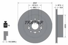 Тормозной диск Textar 92150400 для Toyota Supra 4 пок. / A80