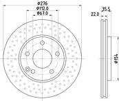 Тормозной диск Textar 92124403 для Mercedes-Benz A-Class W168 / рестайлинг
