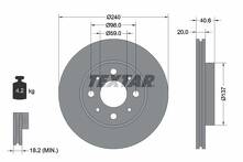 Тормозной диск Textar 92118003 для Fiat Panda 2 пок.