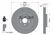 Тормозной диск Textar 92103205 для Mercedes-Benz M-Class W163