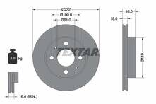 Тормозной диск Textar 92090900 для Nissan Almera N15 / седан