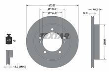 Тормозной диск Textar 92076400 для Suzuki Vitara 1 пок.