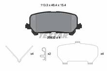 Задние тормозные колодки Textar 2593201 для Honda Pilot 3 пок. / рестайлинг