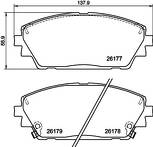 Передние тормозные колодки Textar 2617701 для Mazda 3 BP / хэтчбек