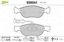 Передние тормозные колодки Valeo 598041 598041