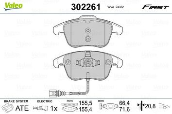 Valeo First 302261 <span>тормозные колодки передние</span>