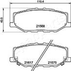 Передние тормозные колодки Japanparts PA-823AF для Suzuki Jimny 4 пок.