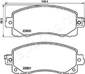 Передние тормозные колодки Japanparts PA-713AF для Subaru Outback 5 пок. / рестайлинг