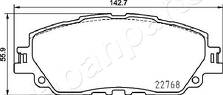 Передние тормозные колодки Japanparts  PA-2026AF