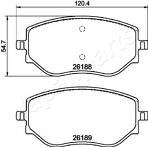 Передние тормозные колодки Japanparts PA-0550AF для Nissan Micra 5 пок. / K14