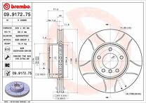 Тормозной диск Brembo Xtra Line 09.9172.75 для BMW 6 серии E64 / кабриолет / рестайлинг