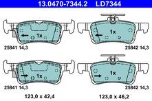 Задние тормозные колодки ATE Ceramic 13.0470-7344.2 13.0470-7344.2