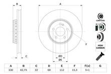 Тормозной диск Bosch 0 986 479 G43 0 986 479 G43