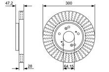 Тормозной диск Bosch 0 986 479 W48 для Honda Accord 7 пок. / седан