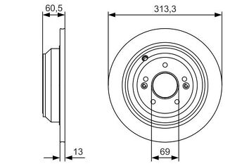 Bosch 0 986 479 C27 <span>тормозной диск полный</span>
