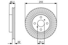 Тормозной диск Bosch 0 986 479 987 для Toyota Yaris 2 пок. / рестайлинг