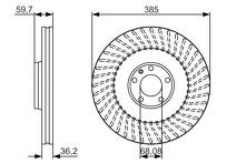 Тормозной диск Bosch 0 986 479 A31 для Audi A8 D3