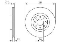 Тормозной диск Bosch 0 986 479 S91 для Opel Adam M13