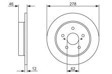 Тормозной диск Bosch 0 986 479 752 для Suzuki Kizashi 1 пок.