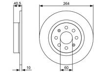 Тормозной диск Bosch 0 986 479 517 для Opel Adam M13
