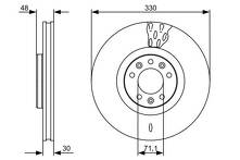 Тормозной диск Bosch 0 986 479 529 для Citroen C6 1 пок.