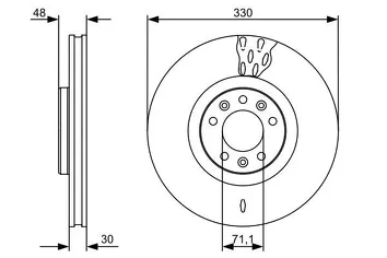 Bosch 0 986 479 529 <span>тормозной диск вентилируемый</span>