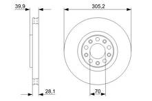 Тормозной диск Bosch 0 986 479 291 для Jeep Renegade 1 пок.