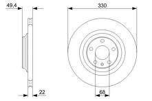 Тормозной диск Bosch 0 986 479 299 для Audi A6 C6 / седан / рестайлинг