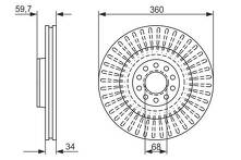 Тормозной диск Bosch 0 986 479 302 для Audi A6 C6 / седан / рестайлинг