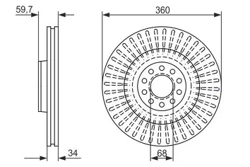 Bosch 0 986 479 302 <span>тормозной диск вентилируемый</span>