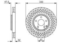 Тормозной диск Bosch 0 986 479 334 для Mercedes-Benz S-Class W220 / рестайлинг