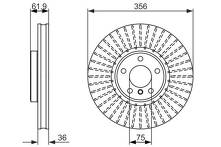 Тормозной диск Bosch 0 986 479 349 для BMW X5 E53
