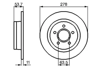 Bosch 0 986 479 070 <span>тормозной диск полный</span>