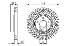 Тормозной диск Bosch 0 986 479 072 для Mercedes-Benz SL-Class R230