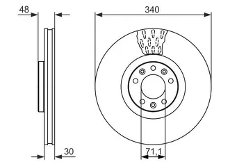 Bosch 0 986 479 092 <span>тормозной диск вентилируемый</span>