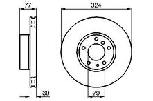 Тормозной диск Bosch 0 986 479 116 для BMW 7 серии E38