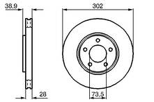 Тормозной диск Bosch 0 986 479 117 для Chrysler Voyager 4 пок.