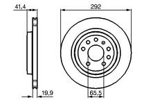 Тормозной диск Bosch 0 986 479 142 для Opel Vectra C / универсал / рестайлинг