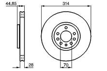Тормозной диск Bosch 0 986 479 143 для Opel Vectra C / универсал / рестайлинг