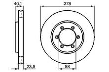 Тормозной диск Bosch 0 986 478 967 для SsangYong Korando 2 пок. / KJ