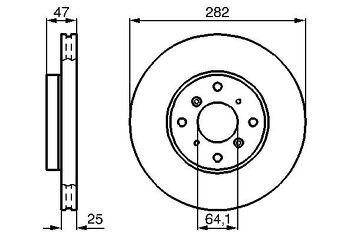 Bosch 0 986 478 982 <span>тормозной диск вентилируемый</span>