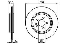 Тормозной диск Bosch 0 986 478 995 для Mercedes-Benz M-Class W163